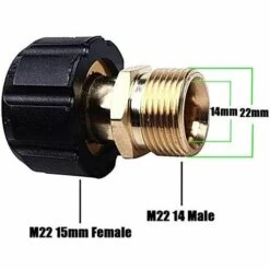 AOUGO Raccord De Nettoyeur Haute Pression, M22 X 15 Mm Filetage Femelle à M22 X 14 Mm Filetage Mâle Raccord Rapide Nettoyeur Haute Pression Adaptateur Pièces 11 AOUGO Raccord De Nettoyeur Haute Pression, M22 X 15 Mm Filetage Femelle à M22 X 14 Mm Filetage Mâle Raccord Rapide Nettoyeur Haute Pression Adaptateur Pièces -Nettoyeur Haute Pression Soldes 60577257 5
