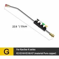 DONTODENT Pistolet De Pulvérisation Réglable Avec 5 Buses De Pulvérisation Et Adaptateur De Filetage Mâle Pour Machine à Laver Haute Pression For Karcher K2-K7 -Nettoyeur Haute Pression Soldes 60964056 2