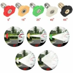 QERSTA Pistolet à Mousse Pour La Neige, Avec 5 Buses De Pulvérisation De Savon 14mm, Prise M22 1/4 Pouces à Dégagement Rapide -Nettoyeur Haute Pression Soldes 61062501 4