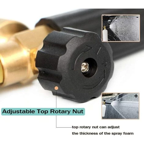 Cisea Lance à Mousse Pour Nettoyeur Haute Pression, Pièces En Laiton, Concentration Réglable, Plage De Pulvérisation Réglable 1L 4 Cisea Lance à Mousse Pour Nettoyeur Haute Pression, Pièces En Laiton, Concentration Réglable, Plage De Pulvérisation Réglable 1L – Image 2