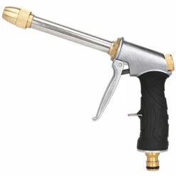 Cisea Pistolet D'arrosage Metal Jardin Pistolet Tuyau Arrosage, Pistolet Arrosoir Aqua Haute Pression Pulvérisateur Avec Réglable Laiton Buse, Lavage De Voiture, Nettoyage, Irrigation De Jardin Et Pelouse
