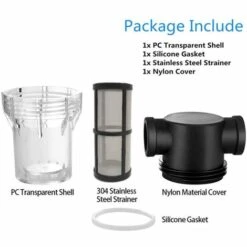 DONTODENT Filtre à Pompe 1/2", Sortie 4 Points - Filtre à Mailles 80 - Ruban Femelle, Filtre à Mailles En Ligne Pour L'arrosage Du Jardin -Nettoyeur Haute Pression Soldes 61280160 3