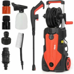 JMAX Nettoyeur Haute Pression 165 Bars 2100W Kit Complet D'accessoires