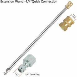 NAXUNNN Lot De 2 Rallonges De Nettoyeur Haute Pression, Outils De Nettoyage De Gouttière, Lance Télescopique De Rechange, Buses De Nettoyage De Fenêtre -Nettoyeur Haute Pression Soldes 61356515 3