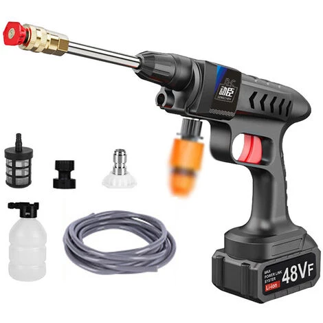 SUPERSELLER Outil De Lavage De Voiture à Haute Pression Sans Fil Domestique Machine De Nettoyage De Véhicule Portable Laveuse D'automobile Avec Bouteille En Mousse - Multicolore - 1pcs Batterie EU Plug 3 SUPERSELLER Outil De Lavage De Voiture à Haute Pression Sans Fil Domestique Machine De Nettoyage De Véhicule Portable Laveuse D'automobile Avec Bouteille En Mousse - Multicolore - 1pcs Batterie EU Plug