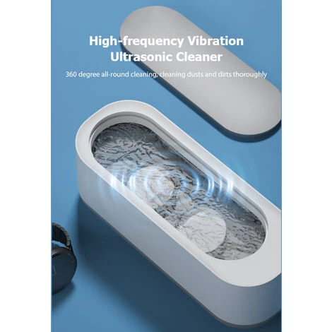 SUPERSELLER Nettoyeur à Ultrasons Haute Fréquence Ménage Mini Portable Machine De Nettoyage à Vibrations Ultrasoniques Pour Bijoux Lunettes Brosse à Dents Brosse Cosmétique - Blanc - Blanc 7 SUPERSELLER Nettoyeur à Ultrasons Haute Fréquence Ménage Mini Portable Machine De Nettoyage à Vibrations Ultrasoniques Pour Bijoux Lunettes Brosse à Dents Brosse Cosmétique - Blanc - Blanc – Image 5