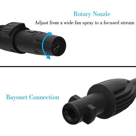 DENUOTOP Lance Rotatif Pour Karcher K2 K3 K4 K5 K6 K7 Nettoyeurs Haute Pression, Pistolet De Nettoyeur Avec Buse Réglable Accessoire Jet Lance Turbo Pour Kärcher K2 ~ K7 Série 6 DENUOTOP Lance Rotatif Pour Karcher K2 K3 K4 K5 K6 K7 Nettoyeurs Haute Pression, Pistolet De Nettoyeur Avec Buse Réglable Accessoire Jet Lance Turbo Pour Kärcher K2 ~ K7 Série – Image 4