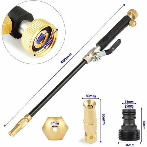 NAXUNNN Nettoyeur Haute Pression , Buse De Tuyau Haute Pression, Lance De Laveuse à Pression, Extrémité De Tuyau D'arrosage Extensible, Pulvérisateur De Nettoyage De Vitres (Réglable + Noir) 6 NAXUNNN Nettoyeur Haute Pression , Buse De Tuyau Haute Pression, Lance De Laveuse à Pression, Extrémité De Tuyau D'arrosage Extensible, Pulvérisateur De Nettoyage De Vitres (Réglable + Noir) – Image 4