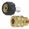 SLBRILLèRE Kit Adaptateur Pour Laveuse Haute Pression - Kit De Connexion Rapide - Métrique M22 - 15 Mm - Pivotant Femelle Vers Raccord Mâle M22 - 5000 PSI -Nettoyeur Haute Pression Soldes 63680775 1