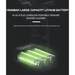 TANCYCO 25V Portable Haute Pression Laveuse Machine 15A 30Bar Sans Fil Laveuse Pistolet Avec Mousse Générateur Buse Pompe à Eau Auto Jardin Pulvérisateur -Nettoyeur Haute Pression Soldes 63705379 5