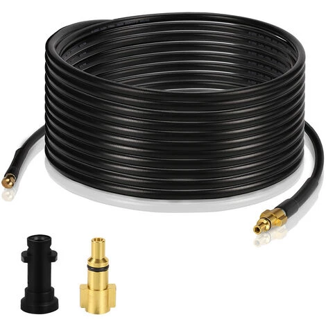 Hengda Tuyau Pour Nettoyeur Haute Pression Tuyau Déboucheur Flexible Noir Nettoyage De Canalisations 15m - Noir 3 Hengda Tuyau Pour Nettoyeur Haute Pression Tuyau Déboucheur Flexible Noir Nettoyage De Canalisations 15m - Noir
