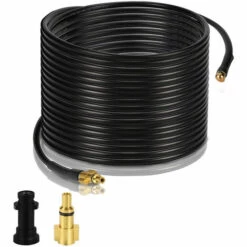 Hengda Tuyau Pour Nettoyeur Haute Pression Tuyau Déboucheur Flexible Noir Nettoyage De Canalisations 20m - Noir