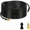 Hengda Tuyau Pour Nettoyeur Haute Pression Tuyau Déboucheur Flexible Noir Nettoyage De 15m - Noir