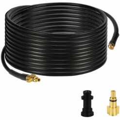 Hengda Tuyau Pour Nettoyeur Haute Pression Tuyau Déboucheur Flexible Noir Nettoyage De 15m - Noir