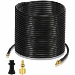 Hengda Tuyau Pour Nettoyeur Haute Pression Tuyau Déboucheur Flexible Noir Nettoyage De 30m - Noir
