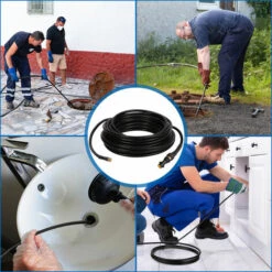 Hengda Tuyau Pour Nettoyeur Haute Pression Tuyau Déboucheur Flexible Noir Nettoyage De 30m - Noir 11 Hengda Tuyau Pour Nettoyeur Haute Pression Tuyau Déboucheur Flexible Noir Nettoyage De 30m - Noir -Nettoyeur Haute Pression Soldes 63760672 5