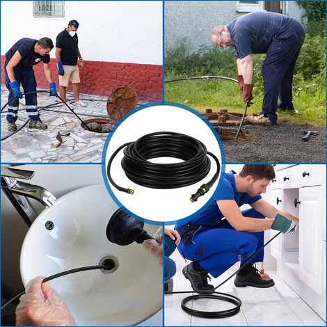 Hengda Tuyau Pour Nettoyeur Haute Pression Tuyau Déboucheur Flexible Noir Nettoyage De 30m - Noir 7 Hengda Tuyau Pour Nettoyeur Haute Pression Tuyau Déboucheur Flexible Noir Nettoyage De 30m - Noir – Image 5