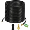 EINFEBEN Tuyau Pour Nettoyeur Haute Pression Tuyau Déboucheur Flexible Noir Nettoyage De 30m - Noir