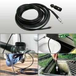 SWANEW Tuyau Pour Nettoyeur Haute Pression 15m Tuyau Déboucheur Flexible Noir Nettoyage De - Noir -Nettoyeur Haute Pression Soldes 63763577 5