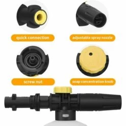 RHAFAYRE Canon à Mousse Pour Karcher K2 K3 K4 K5 K6 K7, 750ML Lance De Mousse Bouteille De Neige Avec Buse Réglable Accessoire -Nettoyeur Haute Pression Soldes 63763711 5