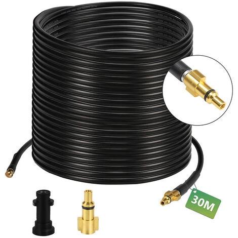 TolleTour Tuyau Pour Nettoyeur Haute Pression Tuyau Déboucheur Flexible Noir Nettoyage De 30m - Noir 3 TolleTour Tuyau Pour Nettoyeur Haute Pression Tuyau Déboucheur Flexible Noir Nettoyage De 30m - Noir