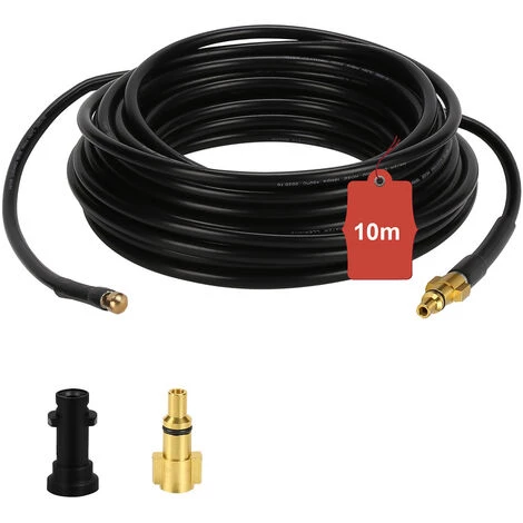 TolleTour Tuyau Pour Nettoyeur Haute Pression Tuyau Déboucheur Flexible Noir Nettoyage De 10m - Noir 3 TolleTour Tuyau Pour Nettoyeur Haute Pression Tuyau Déboucheur Flexible Noir Nettoyage De 10m - Noir