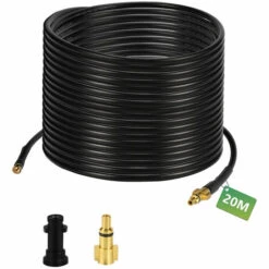 VINGO Tuyau Pour Nettoyeur Haute Pression Tuyau Déboucheur Flexible Noir Nettoyage De 20m - Noir