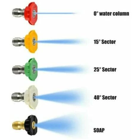 SINCèREETALI Embouts De Buse De Pulvérisation Pour Laveuse à Pression, Connexion Rapide 1/4 Degrés, Pièces De Nettoyeur Haute Pression à Plusieurs Degrés 5 SINCèREETALI Embouts De Buse De Pulvérisation Pour Laveuse à Pression, Connexion Rapide 1/4 Degrés, Pièces De Nettoyeur Haute Pression à Plusieurs Degrés – Image 3