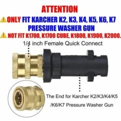 SINCèREETALI Adaptateur De Pistolet Pour Nettoyeur Haute Pression, Connexion Rapide 1/4'' - Uniquement Compatible Karcher K2, K3, K4, K5, K6, K7. -Nettoyeur Haute Pression Soldes 63818856 3