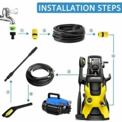 SINCèREETALI Lance De Nettoyeur Haute Pression, 150Bar Lance Accessoire Pour Karcher K2 K3 K4 K5 K6 K7 Accessoire Pour Nettoyeur Haute Pression Avec Buse Réglable 10 SINCèREETALI Lance De Nettoyeur Haute Pression, 150Bar Lance Accessoire Pour Karcher K2 K3 K4 K5 K6 K7 Accessoire Pour Nettoyeur Haute Pression Avec Buse Réglable -Nettoyeur Haute Pression Soldes 63821811 4