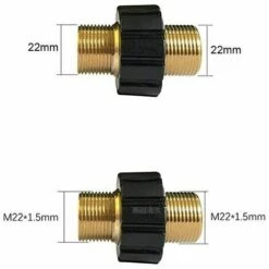 SINCèREETALI Raccord Rapide De Tuyau, Adaptateur Pour Nettoyeur Haute Pression à Double Mâle M22 X 1,5 Compatible Avec Karcher, Karcher HD & HDs Nettoyeur Haute Pression Tuyau (14 Mm Diamètre) -Nettoyeur Haute Pression Soldes 63821879 3