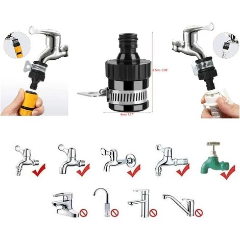 PERLE RARE Accessoires De Robinet, Adaptateur De Robinet, Adaptateur De Tuyau De Robinet De Jardin Pour Raccord De Robinet Universel Pour Diamètre Extérieur Inférieur à 20 Mm 5 PERLE RARE Accessoires De Robinet, Adaptateur De Robinet, Adaptateur De Tuyau De Robinet De Jardin Pour Raccord De Robinet Universel Pour Diamètre Extérieur Inférieur à 20 Mm – Image 3