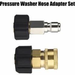 TINOR Lot D'adaptateurs De Tuyau Pour Laveuse Haute Pression M22 à 3/8 Raccord Rapide Pour Tuyau De Laveuse électrique, 5000 PSI -Nettoyeur Haute Pression Soldes 64028641 4