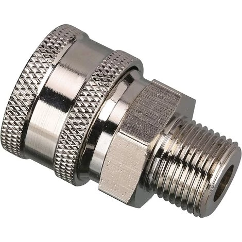 TINOR Kit Adaptateur à Connexion Rapide Pour Nettoyeur Haute Pression, Filetage Mâle 9,5 Mm, 5000 PSI 3/8'' Quick Connect Kit -Male 6 TINOR Kit Adaptateur à Connexion Rapide Pour Nettoyeur Haute Pression, Filetage Mâle 9,5 Mm, 5000 PSI 3/8'' Quick Connect Kit -Male – Image 4