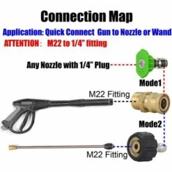 GRID COOL Kit De Raccordement Rapide M22 To 1/4" M22 14 Mm à 1/4" Quick Connect 11 GRID COOL Kit De Raccordement Rapide M22 To 1/4" M22 14 Mm à 1/4" Quick Connect -Nettoyeur Haute Pression Soldes 64083547 5
