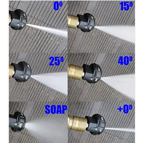 EAUDACè Buse De Pulvérisation Pour Nettoyeur Haute Pression, Changement Rapide 6 En 1 Et Réglable, Embouts De Connexion De 6,35 Mm 4000 Psi Pour Nettoyeur Haute Pression. 6 EAUDACè Buse De Pulvérisation Pour Nettoyeur Haute Pression, Changement Rapide 6 En 1 Et Réglable, Embouts De Connexion De 6,35 Mm 4000 Psi Pour Nettoyeur Haute Pression. – Image 4