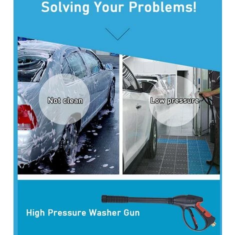 LIFCAUSAL Pistolet De Nettoyeur Haute Pression Avec Tige D'extension 5 Buses Différentes 4000 PSI Portable Laveuse De Voiture M22 Entrée D'eau Connexion De Buse 1/4 Pouce Pulvérisateur De Lavage Pour Clôture De Sol Terrasse Jardin Douche Pour Animaux De Compagnie 4 LIFCAUSAL Pistolet De Nettoyeur Haute Pression Avec Tige D'extension 5 Buses Différentes 4000 PSI Portable Laveuse De Voiture M22 Entrée D'eau Connexion De Buse 1/4 Pouce Pulvérisateur De Lavage Pour Clôture De Sol Terrasse Jardin Douche Pour Animaux De Compagnie – Image 2