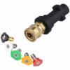CARILLONSàVENT Adaptateur De Nettoyeur Haute Pression,Carivent Vers Raccord Rapide De 6,35 Mm Pour Karcher Série K2-K7, Avec 5 Embouts De Buse De Nettoyeur Haute Pression -Nettoyeur Haute Pression Soldes 64143696 1