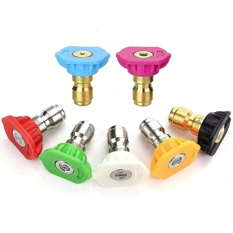 MONLY Embouts De Buse De Pulvérisation De Nettoyeur Haute Pression à Plusieurs Degrés, Kit De Buse à Connexion Rapide Du Deuxième étage 3 MONLY Embouts De Buse De Pulvérisation De Nettoyeur Haute Pression à Plusieurs Degrés, Kit De Buse à Connexion Rapide Du Deuxième étage
