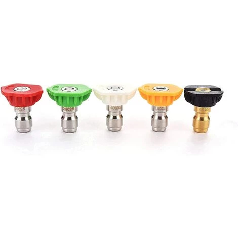 MONLY Embouts De Buse De Pulvérisation De Nettoyeur Haute Pression à Plusieurs Degrés, Kit De Buse à Connexion Rapide Du Deuxième étage 4 MONLY Embouts De Buse De Pulvérisation De Nettoyeur Haute Pression à Plusieurs Degrés, Kit De Buse à Connexion Rapide Du Deuxième étage – Image 2