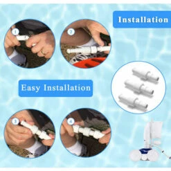 THSINDE Kit De Remplacement De Tuyau Pivotant Pour Nettoyeur De Piscine, Pour Zodiac Polaris 280 3900 Tuyau Pivotant D20 Et écrou De Tuyau D15, Roulement à Billes Pour Tuyau De Piscine -Nettoyeur Haute Pression Soldes 64464894 4