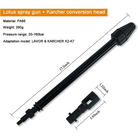PERLE RARE Fai Top Dirt Blaster For Karcher K2-K7 Series, Spray Gun For Lavor Pressure Washer Accessories Jet Wash Auto Turbine Extension Nozzle 4 PERLE RARE Fai Top Dirt Blaster For Karcher K2-K7 Series, Spray Gun For Lavor Pressure Washer Accessories Jet Wash Auto Turbine Extension Nozzle – Image 2
