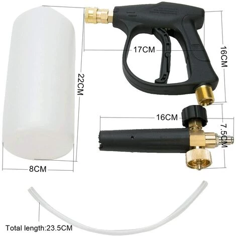 PERLE RARE Pistolet à Mousse à Neige Pistolet à Mousse Nettoyeur Haute Pression Lavage De Voiture Pistolet à Mousse à Neige Nettoyeur Haute Pression Réglable (avec Pistolet à Mousse) 4 PERLE RARE Pistolet à Mousse à Neige Pistolet à Mousse Nettoyeur Haute Pression Lavage De Voiture Pistolet à Mousse à Neige Nettoyeur Haute Pression Réglable (avec Pistolet à Mousse) – Image 2
