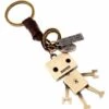 GroupM 2-Pack Simple Cartoon Mignon Robot Cuir Porte-clés Personnalité Rétro Tissé Clé Pendentif Creative Sac Ornement -Nettoyeur Haute Pression Soldes 64491279 1