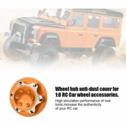 FLYME Pack De 4pcs 17mm écrou De Moyeu De Roue, Alliage D'aluminium Anti-poussière Couvercle écrou Remplacement De Roue Accessoire Adapté Pour 1/8 RC Modèle De Voiture(Orange) -Nettoyeur Haute Pression Soldes 64493049 3