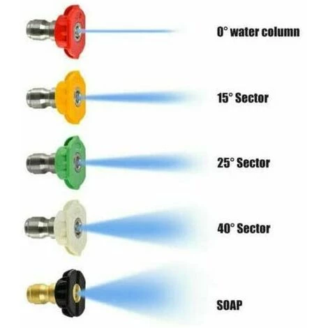 Dontodent Embouts De Buse De Pulvérisation Pour Laveuse à Pression, Connexion Rapide 1/4 Degrés, Pièces De Nettoyeur Haute Pression à Plusieurs Degrés 5 Dontodent Embouts De Buse De Pulvérisation Pour Laveuse à Pression, Connexion Rapide 1/4 Degrés, Pièces De Nettoyeur Haute Pression à Plusieurs Degrés – Image 3