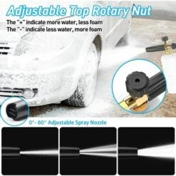 Devenirriche Pistolet Pour Laveuse à Haute Pression Avec Kit De Bouteille De Lance En Mousse À Neige De 1 L Pour Lave-Auto Nettoyage De Vitres M22 Métrique Raccord Fileté Mâle 10 Devenirriche Pistolet Pour Laveuse à Haute Pression Avec Kit De Bouteille De Lance En Mousse À Neige De 1 L Pour Lave-Auto Nettoyage De Vitres M22 Métrique Raccord Fileté Mâle -Nettoyeur Haute Pression Soldes 64756112 4