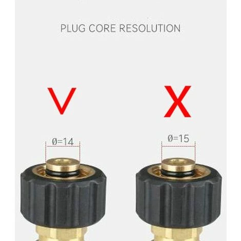 LLOVE Raccords De Nettoyeur Haute Pression, Raccords Rapides De Tuyau, Adaptateurs, Diamètre Du Raccord 14 Mm M22 ~ Femelle G3/8 5 LLOVE Raccords De Nettoyeur Haute Pression, Raccords Rapides De Tuyau, Adaptateurs, Diamètre Du Raccord 14 Mm M22 ~ Femelle G3/8 – Image 3