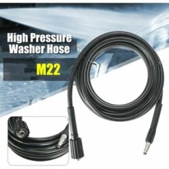 LIFCAUSAL Tuyau De Nettoyeur Haute Pression M22 18Mpa 5/10/15m Noir Tuyau De Pulvérisateur De Tuyau De Laveuse De Jardin Partiellement Compatible Avec Nilfisk C100 C110 C120 C130 C140 -Nettoyeur Haute Pression Soldes 64901088 5