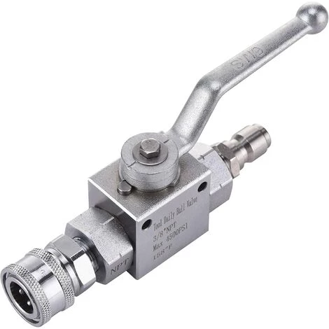 AOUGO Kit De Vanne à Boisseau Sphérique Pour Nettoyeur Haute Pression Tool Daily, Connexion Rapide 3/8" Pour Tuyau De Nettoyeur Haute Pression, 4500 PSI 3 AOUGO Kit De Vanne à Boisseau Sphérique Pour Nettoyeur Haute Pression Tool Daily, Connexion Rapide 3/8" Pour Tuyau De Nettoyeur Haute Pression, 4500 PSI